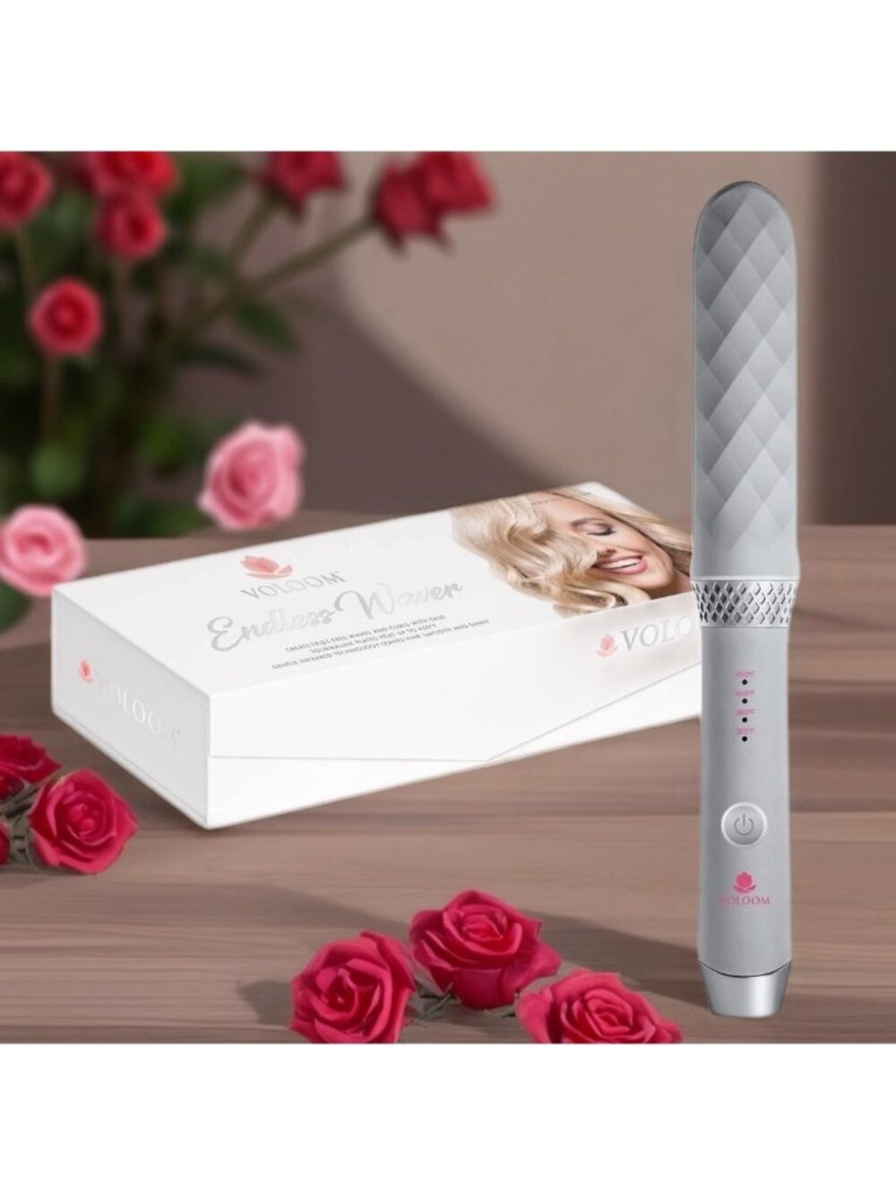 NIB Voloom Endless Waver Curling Iron Gray 450°F Beach Waves Healthy Hair